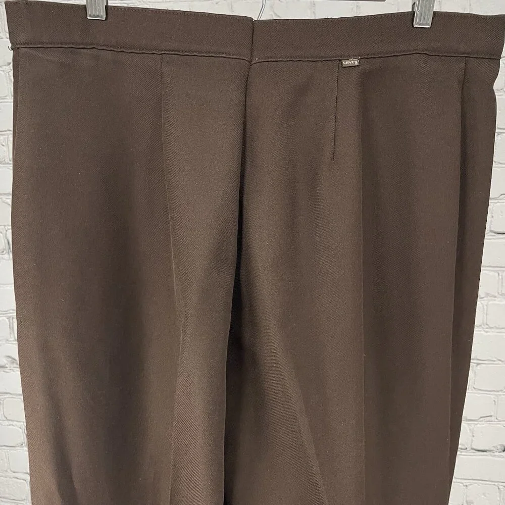VTG Levi Strauss Brown Straight Leg Classic Workwear Dress Pants Retro (36x31)